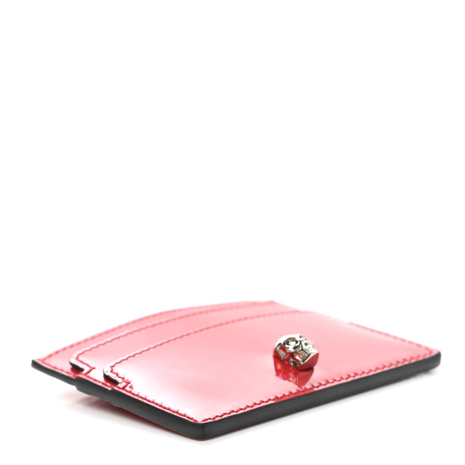 Alexander McQueen Patent Skull Card Holder Crimson 4 of 6