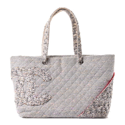 Chanel Tweed Quilted Cambon Tote Grey 1 of 5