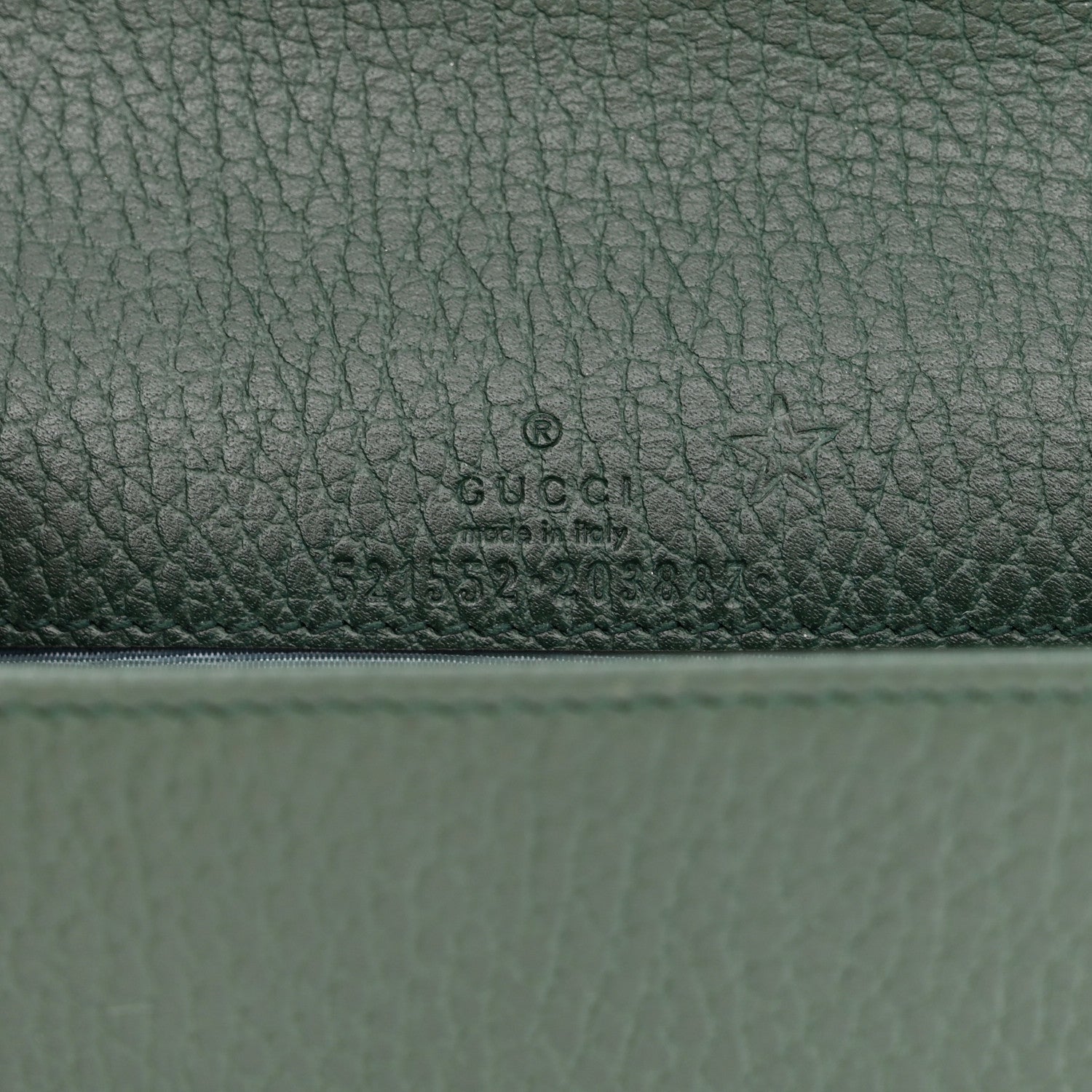 Gucci Dollar Calfskin Garden Mystic Cat Chain Wallet Green 7 of 8