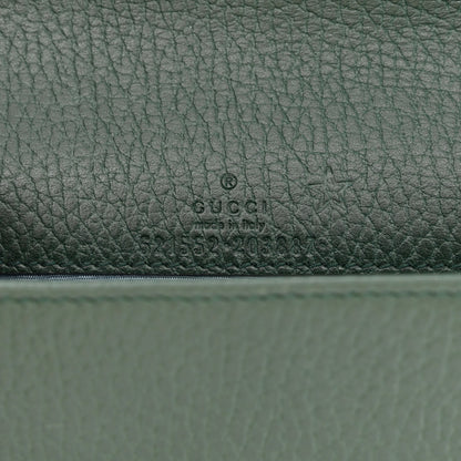 Gucci Dollar Calfskin Garden Mystic Cat Chain Wallet Green 7 of 8