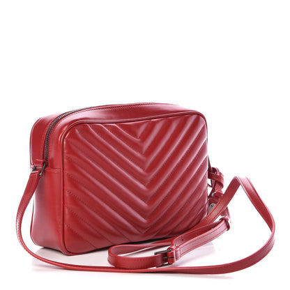 Saint Laurent Calfskin Matelasse Monogram Lou Camera Bag Rouge Eros 3 of 10