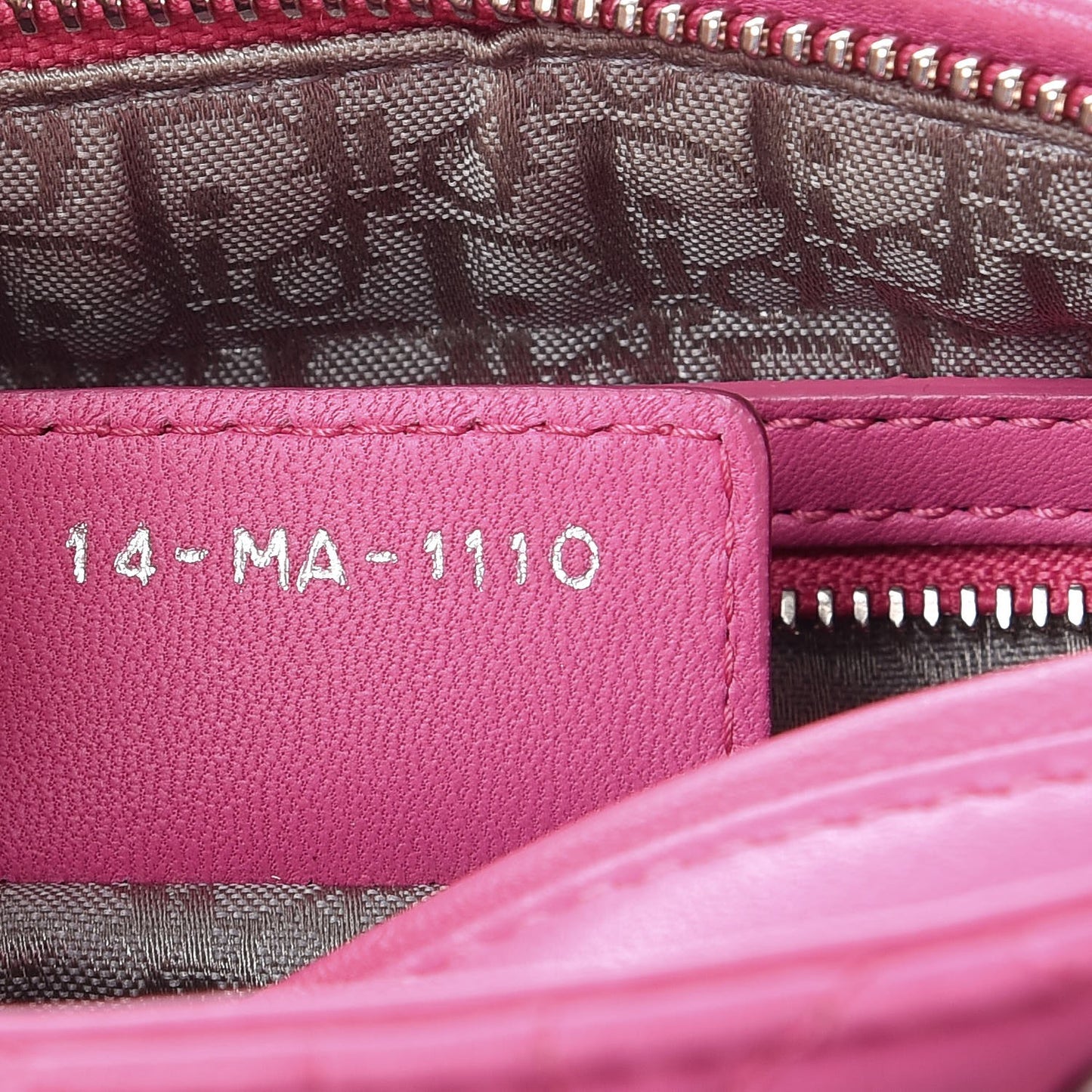Lambskin Cannage Medium Lady Dior Pink