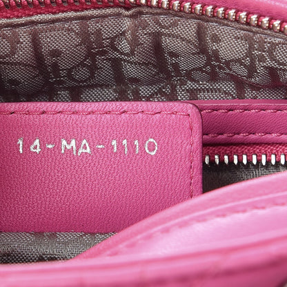 Christian Dior Lambskin Cannage Medium Lady Dior Pink 7 of 9
