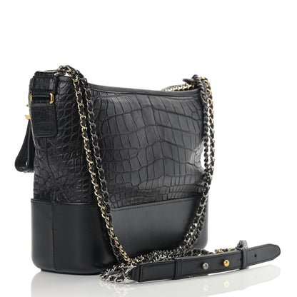 Chanel Alligator Medium Gabrielle Hobo Black 2 of 13