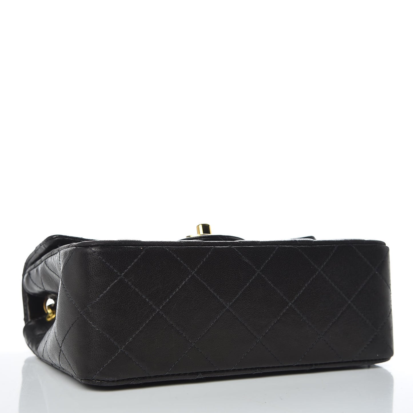 Lambskin Quilted Mini Square Flap Black