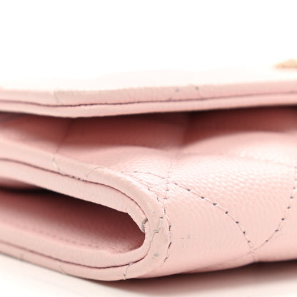 Chanel Caviar Quilted Crystal CC Large Gusset Flap Wallet Pink 8 of 10