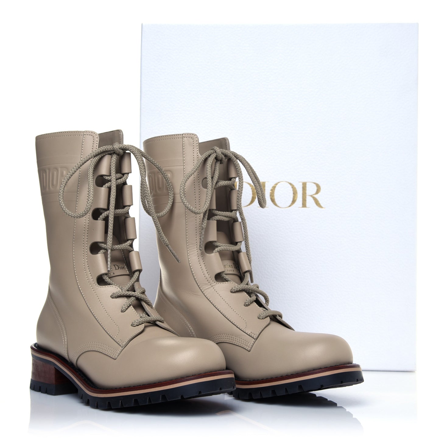Calfskin Dior Quest 35mm Hiking Boots 37.5 Corde