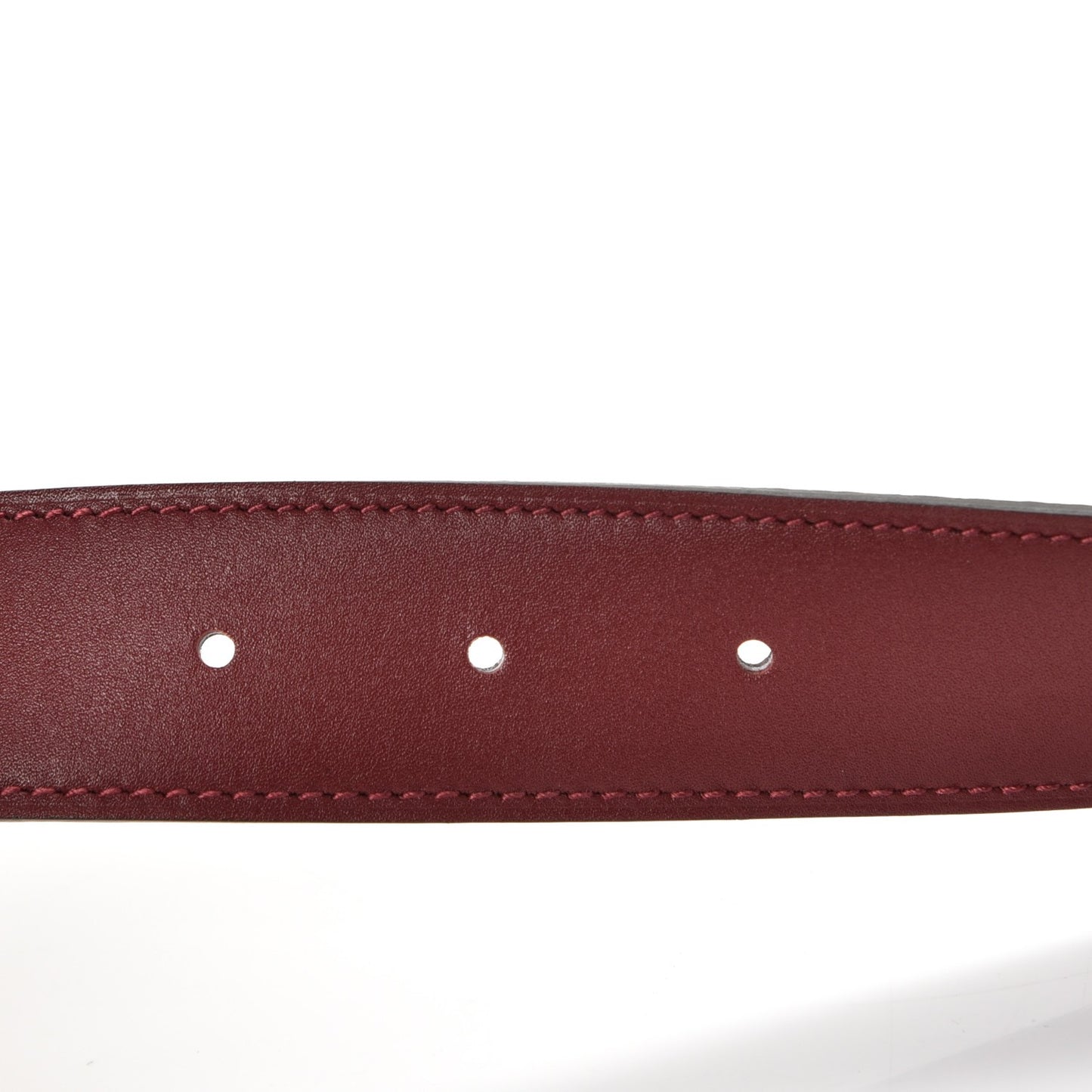 Tadelakt Togo 32mm H Belt 85 Rouge H Chocolate