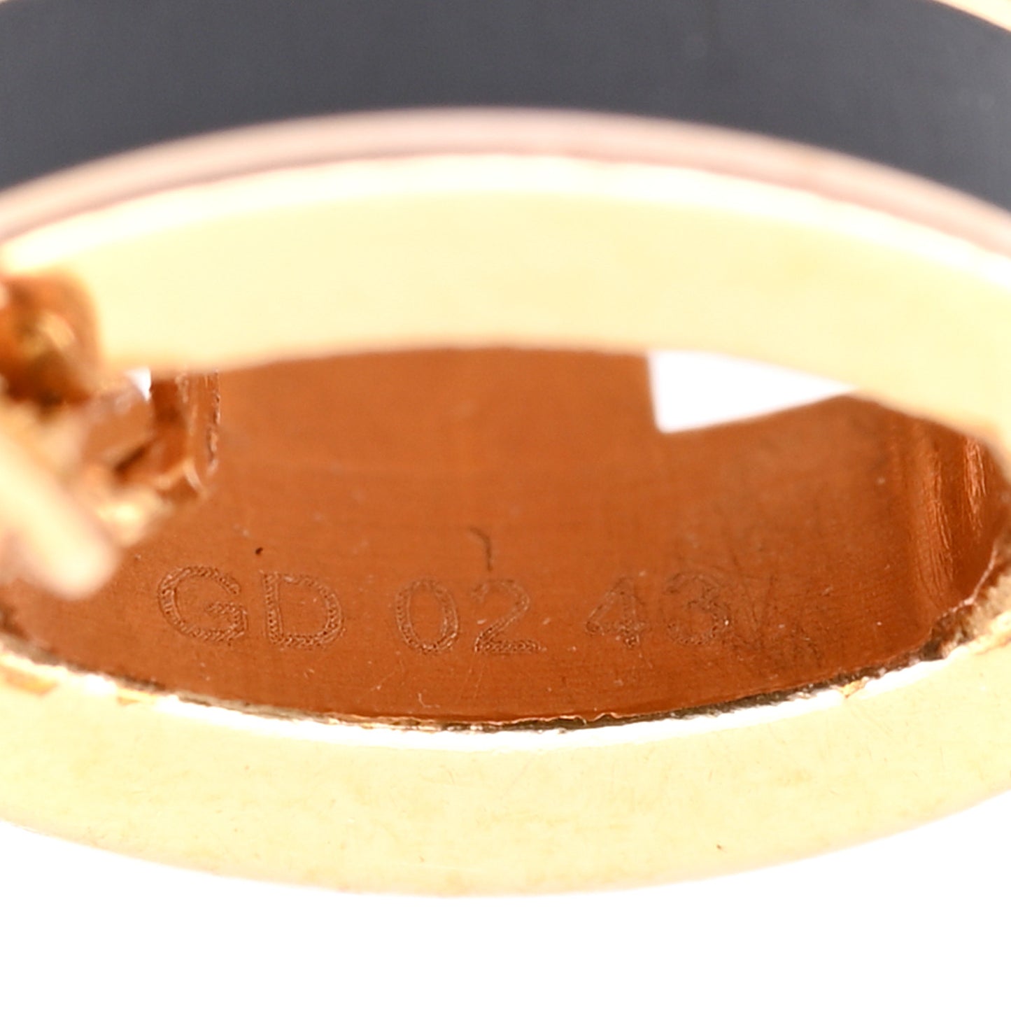 Lacquered Rose Gold Mini Pop H Pendant Necklace Black