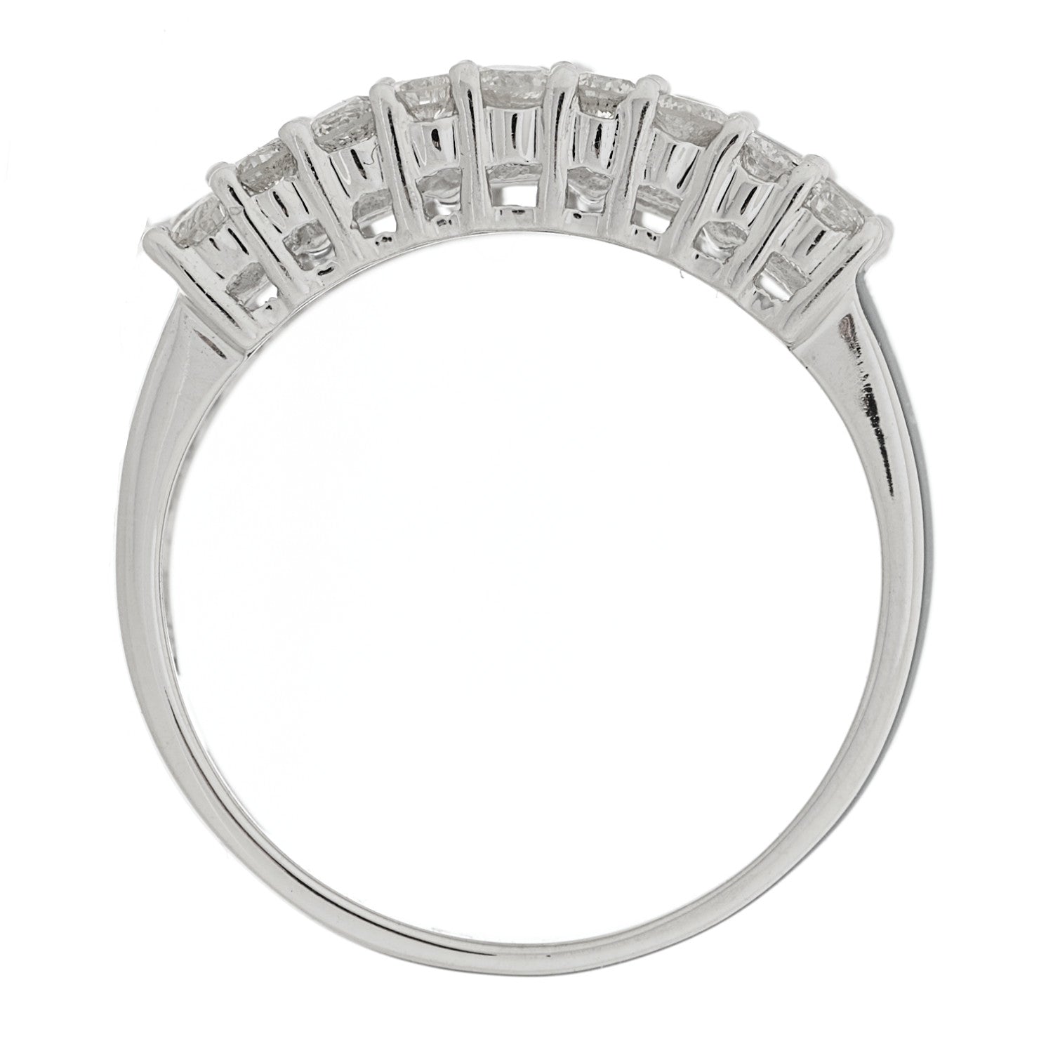 Parker & West by FASHIONPHILE 14K White Gold Diamond 1.71ctw Five Row Round Princess Cut Band Ring 54 7 6 of 9