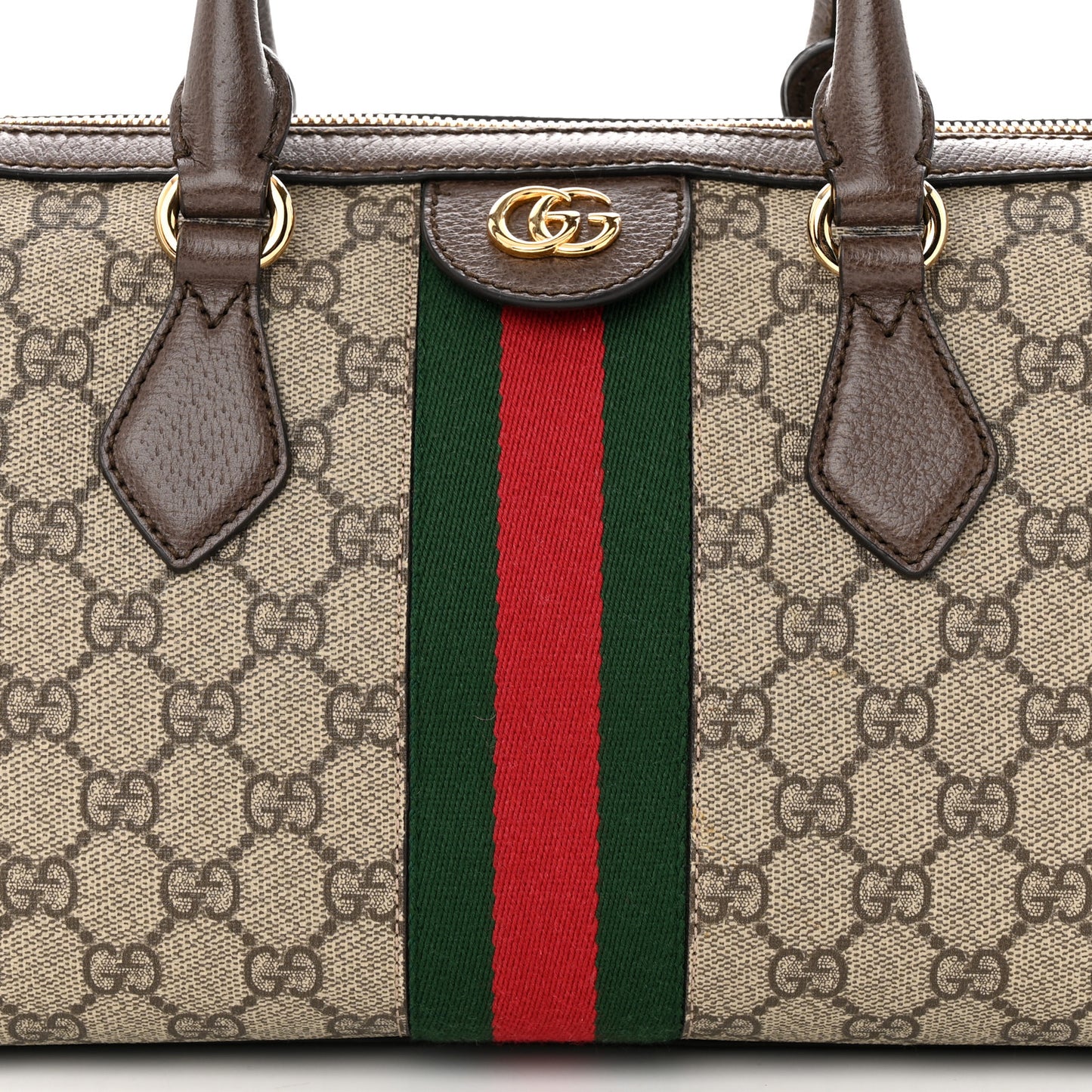 GG Supreme Monogram Web Medium Ophidia Boston Brown