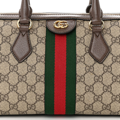 Gucci GG Supreme Monogram Web Medium Ophidia Boston Brown 8 of 11