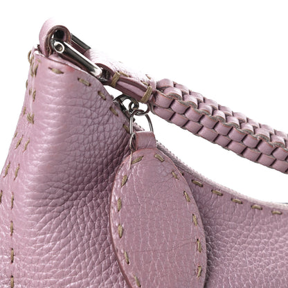 Fendi Metallic Calfskin Romano Selleria Hobo Light Purple 19 of 20