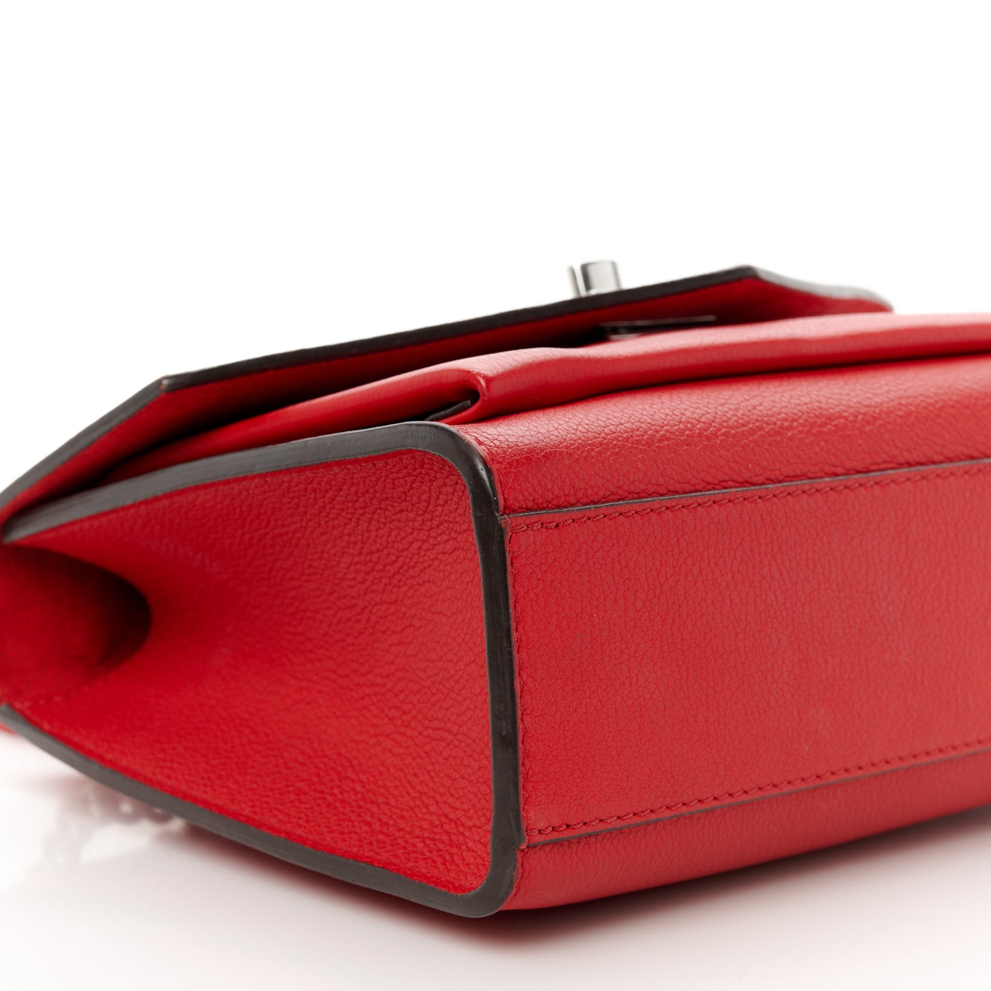 Soft Calfskin My Lockme Chain Bag BB Poppy