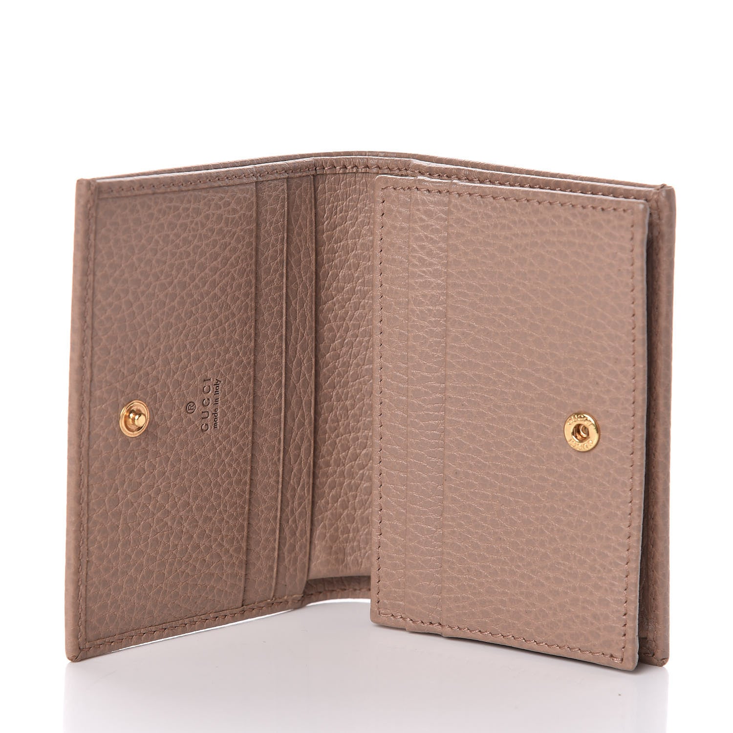 Gucci Pebbled Calfskin GG Marmont Card Case Porcelain Rose 5 of 6