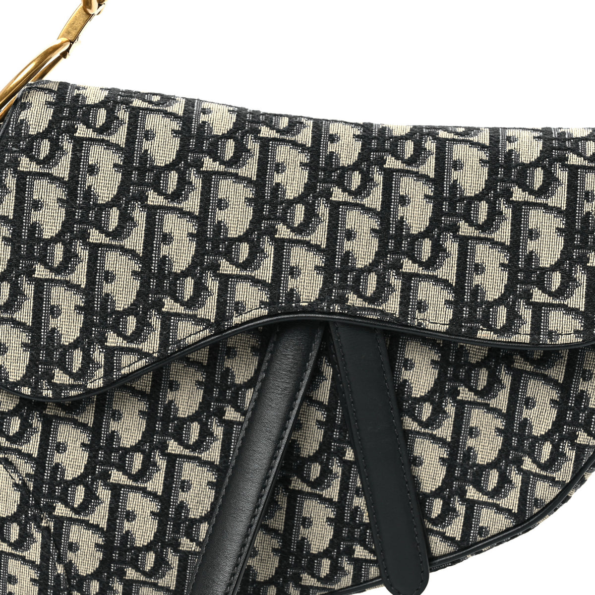 Christian Dior Oblique Saddle Bag Blue 8 of 10