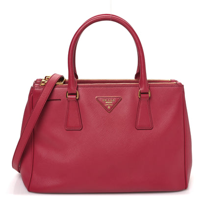 Prada Saffiano Medium Galleria Double Zip Tote Peonia 1 of 13