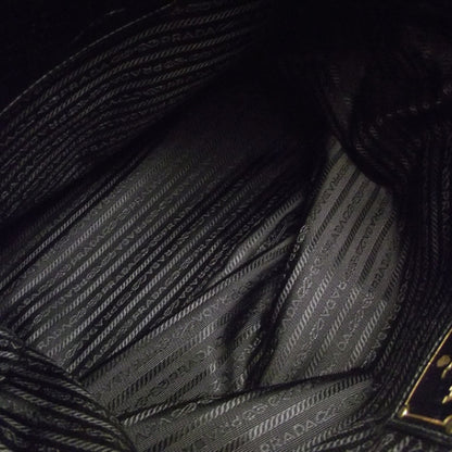 Prada Vitello Shine Buckle Shoulder Bag Black 7 of 12