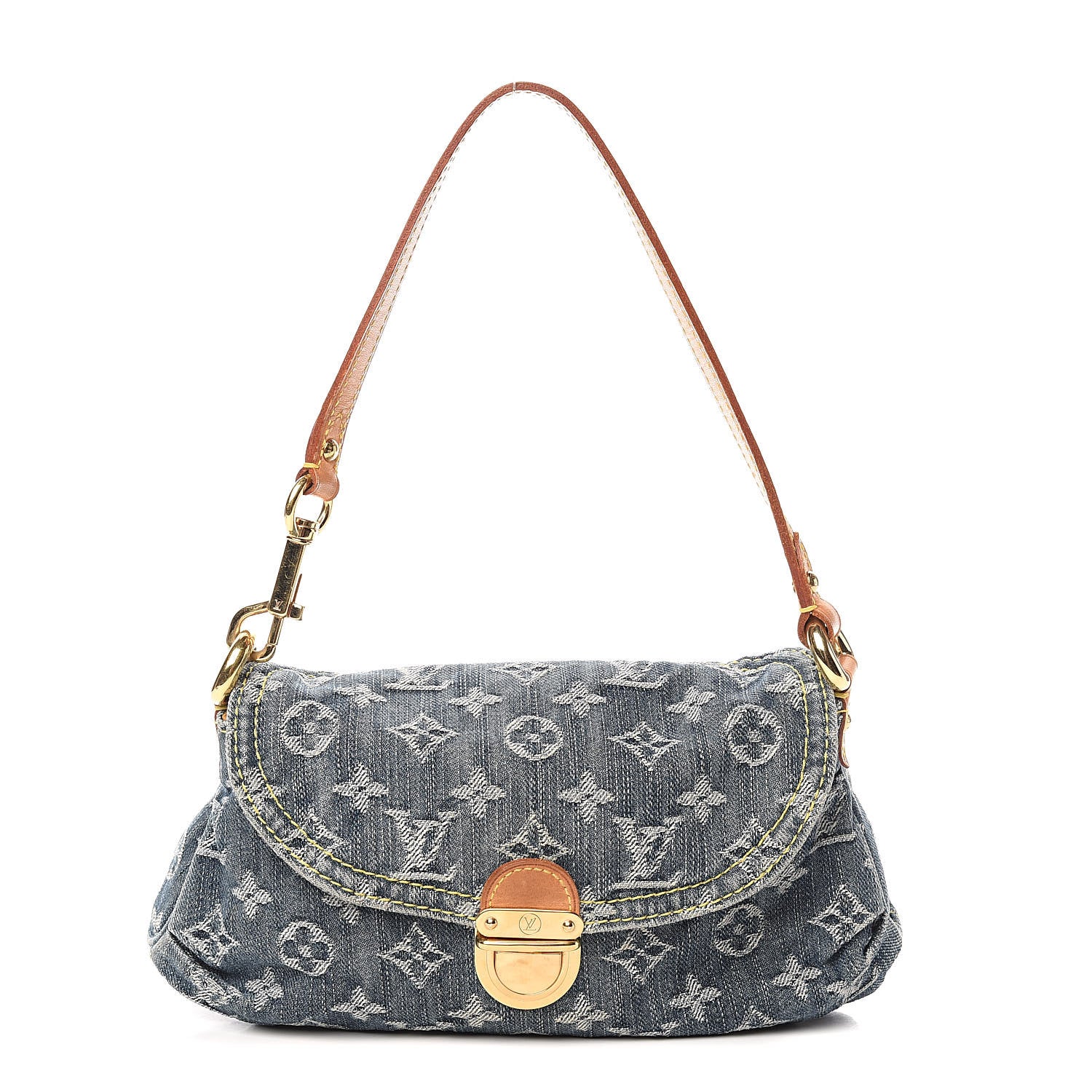 Louis Vuitton Monogram Denim Mini Pleaty Blue 1 of 12