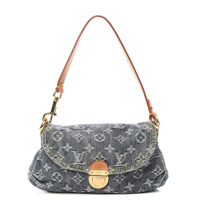 Louis Vuitton Monogram Denim Mini Pleaty Blue 1 of 12