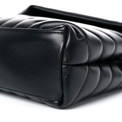 Saint Laurent Calfskin Y Quilted Monogram Small Loulou Chain Satchel Black 8 of 8