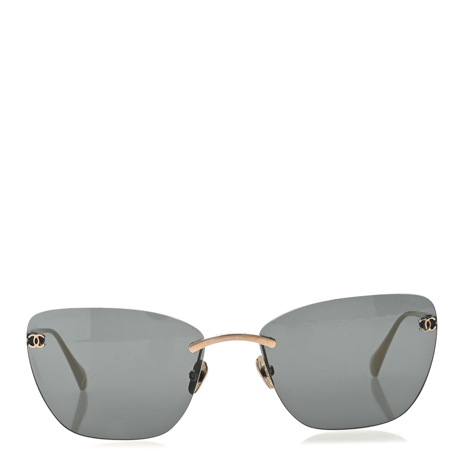 Chanel Titanium Cat Eye CC Sunglasses 4286-T Gris Clair 2 of 8