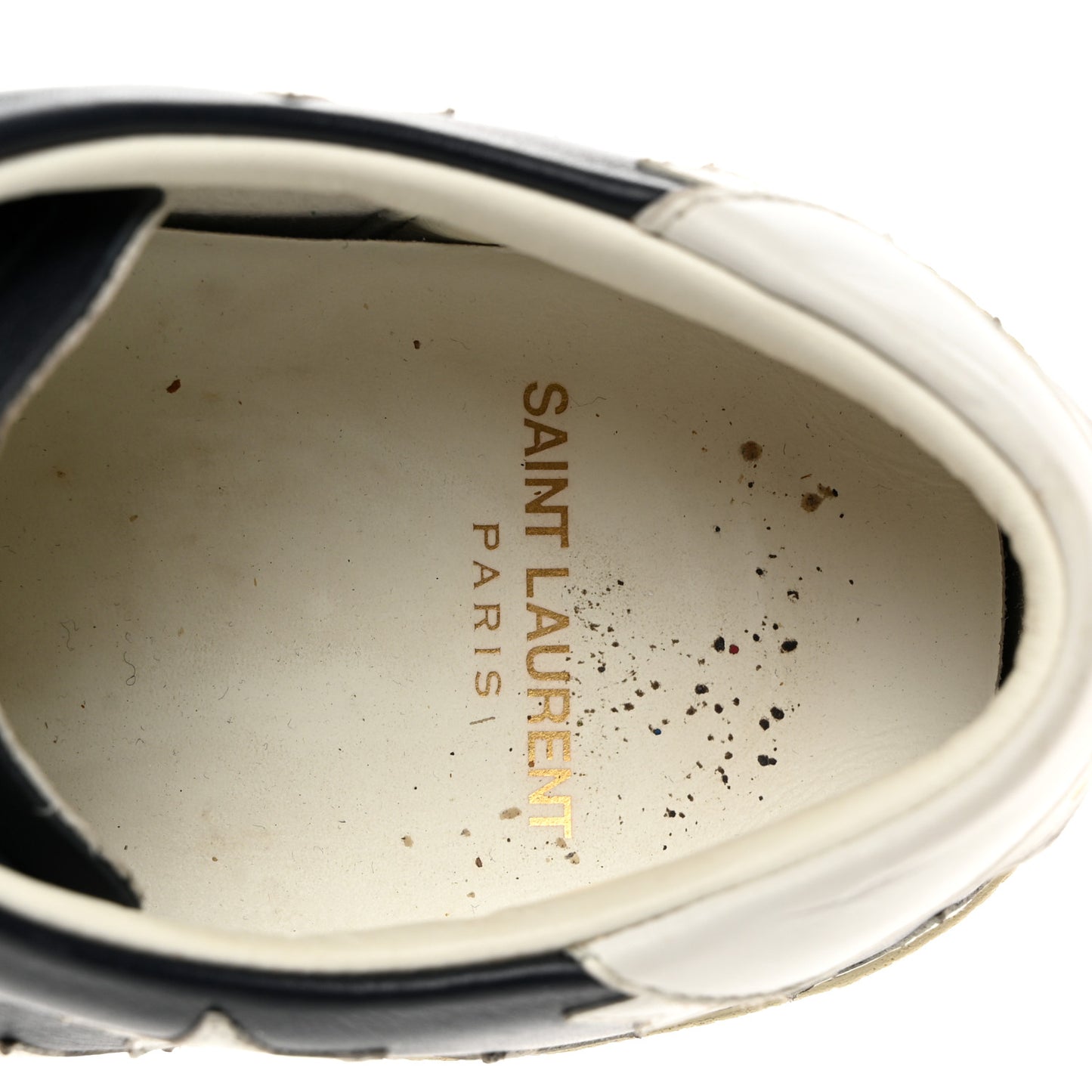Calfskin Star Court Sneakers 37 Navy White Optique