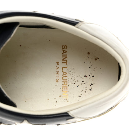 Saint Laurent Calfskin Star Court Sneakers 37 Navy White Optique 11 of 11