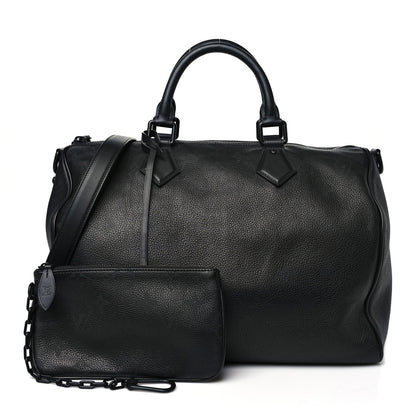 Louis Vuitton Calfskin Monogram Speedy P9 Bandouliere 40 Ultra Black 3 of 10