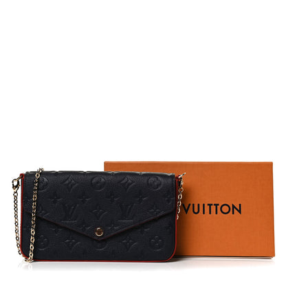 Louis Vuitton Empreinte Pochette Felicie Chain Wallet Marine Rouge 12 of 12