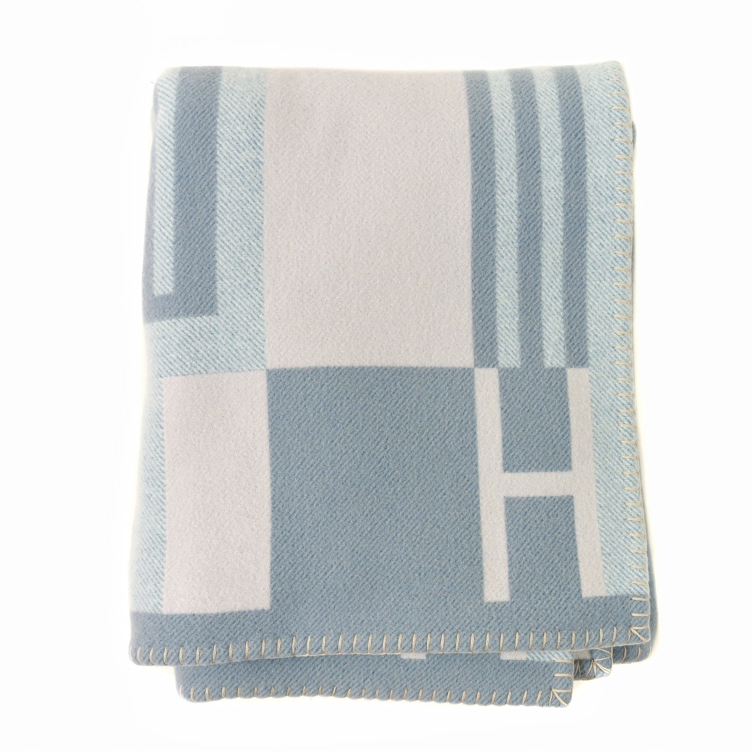 Hermes Wool Cashmere Ithaque Blanket Gris Perle 1 of 3