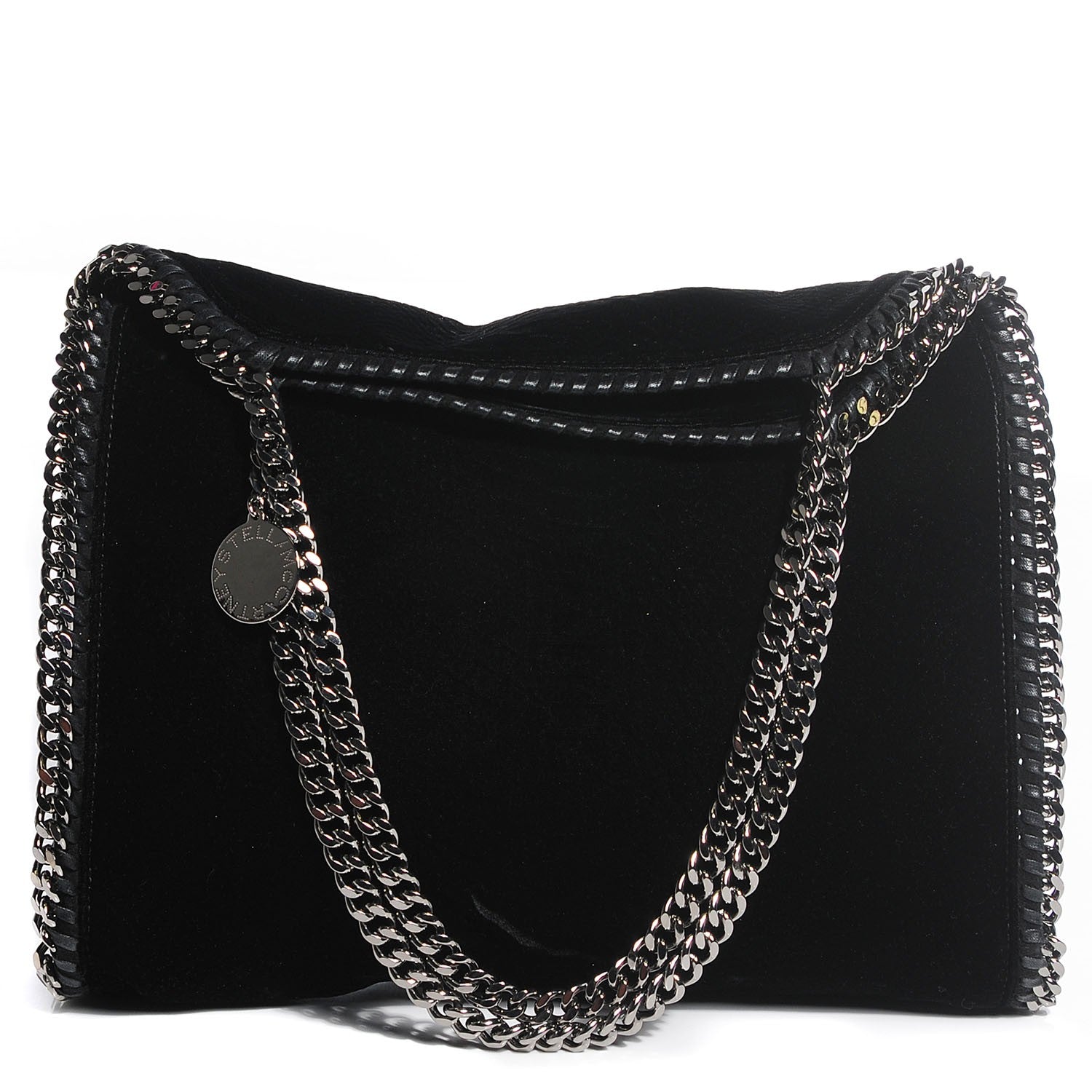 Stella McCartney Velvet Falabella Small Tote Black 1 of 11