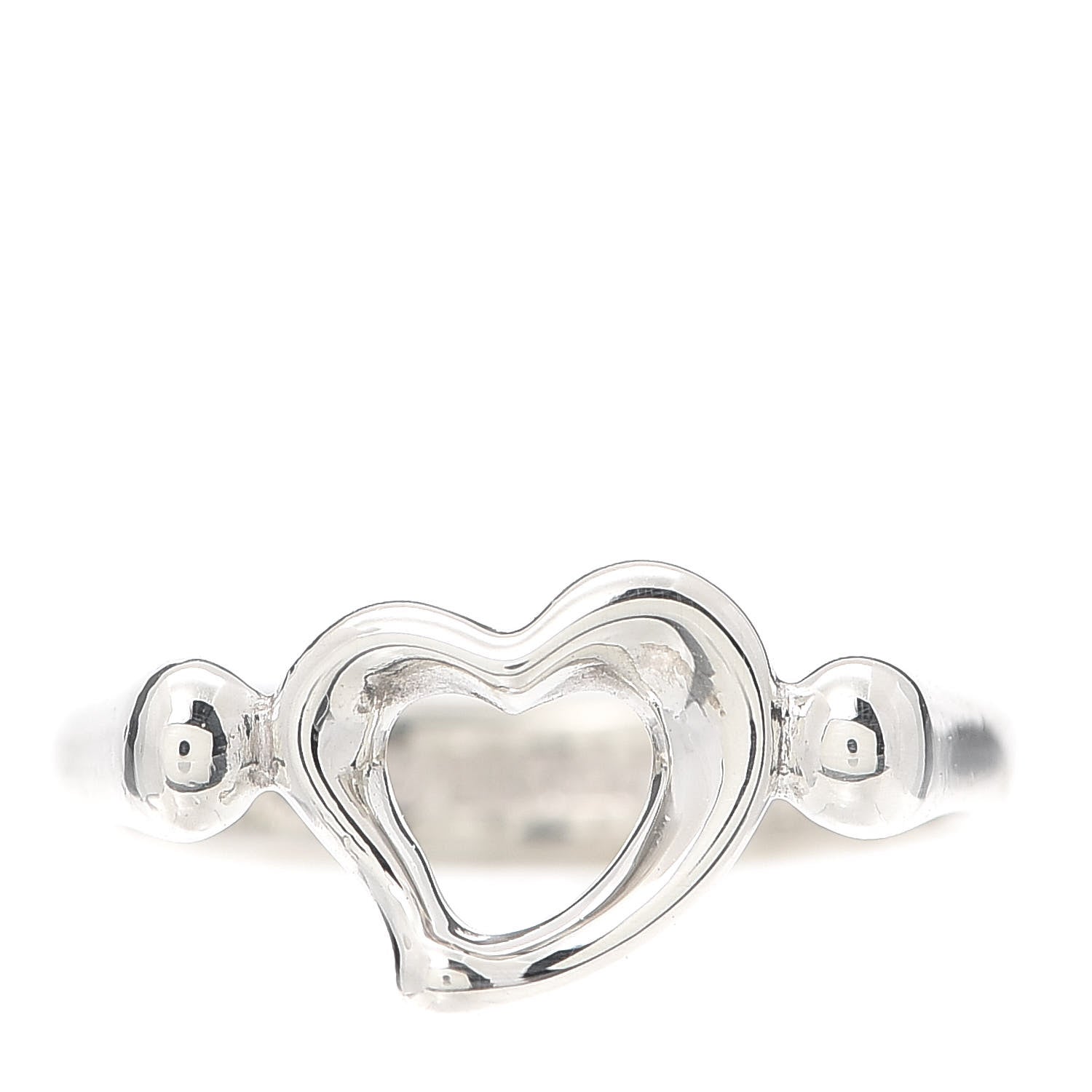 Tiffany Sterling Silver Elsa Peretti Open Heart Ring 50 5.5 1 of 5