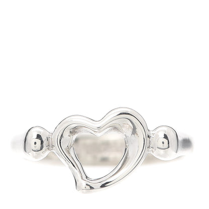 Tiffany Sterling Silver Elsa Peretti Open Heart Ring 50 5.5 1 of 5