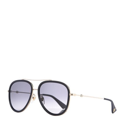 Gucci Aviator Sunglasses GG0062S Black Gold 1 of 8