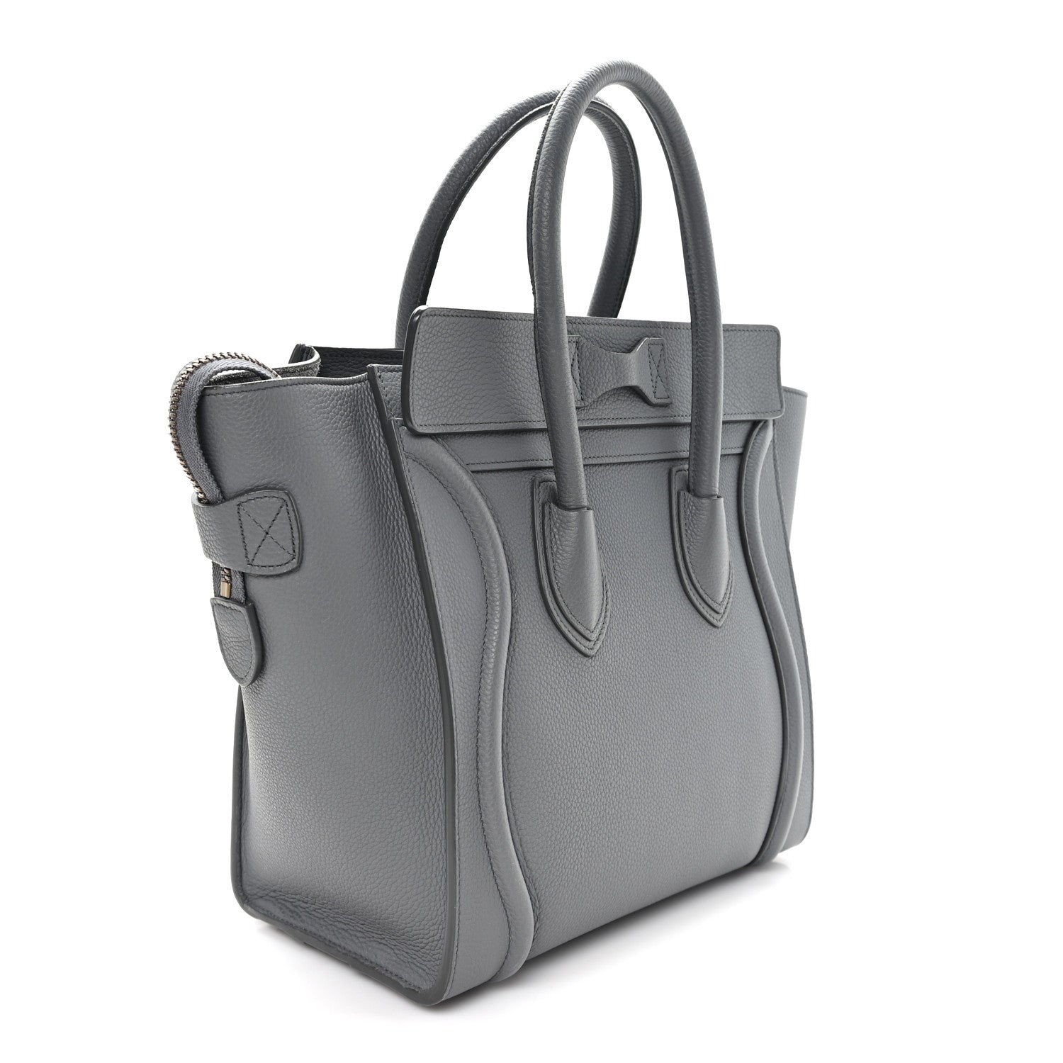 Celine Baby Drummed Calfskin Micro Luggage Kohl 3 of 11