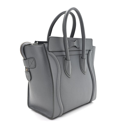 Celine Baby Drummed Calfskin Micro Luggage Kohl 3 of 11