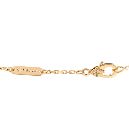 Van Cleef & Arpels 18K Yellow Gold Mother of Pearl Vintage Alhambra Pendant Necklace 4 of 4
