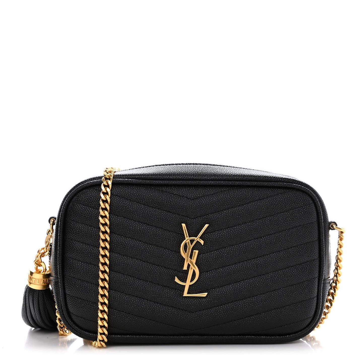 Grain De Poudre Matelasse Monogram Mini Lou Camera Bag Black