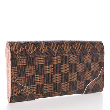 Louis Vuitton Damier Ebene Caissa Wallet Rose Ballerine 3 of 7
