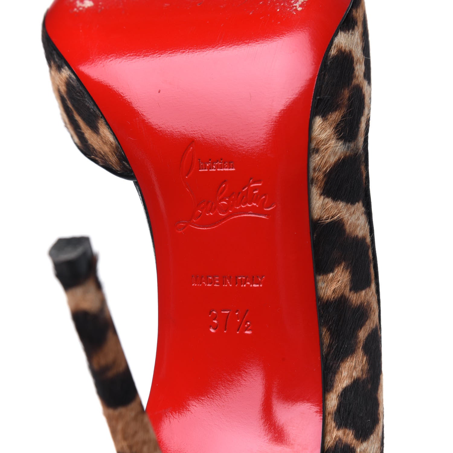 Christian Louboutin Pony Hair Leopard Iriza 100 Pumps 37.5 Brown 11 of 22