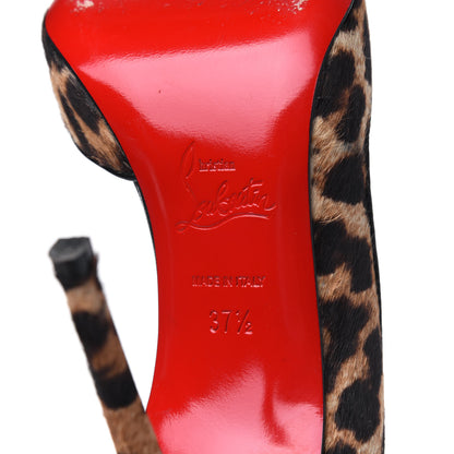 Christian Louboutin Pony Hair Leopard Iriza 100 Pumps 37.5 Brown 11 of 22