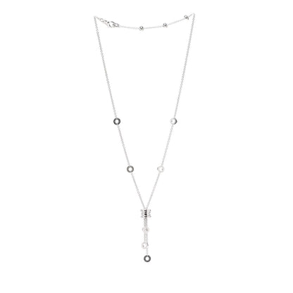 Bulgari 18K White Gold B.Zero1 Lavalier Necklace 3 of 5