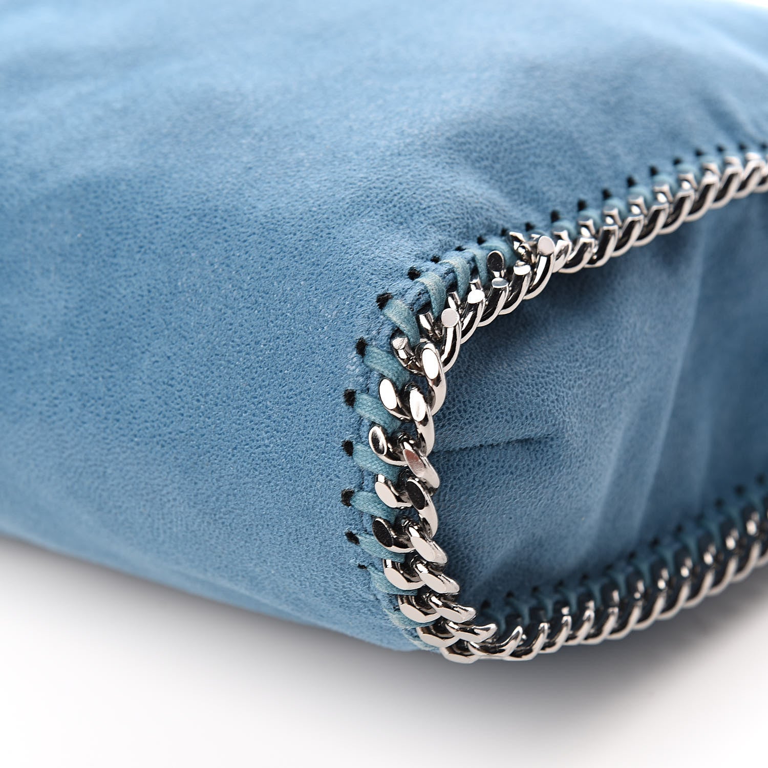 Stella McCartney Shaggy Deer Falabella Fold Over Tote Blue 9 of 10