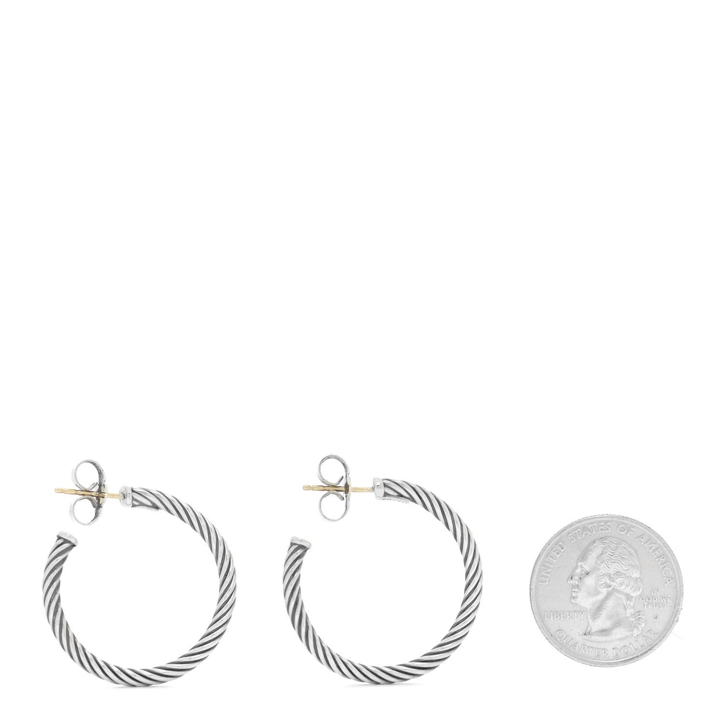 Sterling Silver Small Cable Classics Hoop Earrings