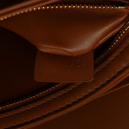 Celine Textile Natural Calfskin Teen Triomphe White Tan 7 of 11
