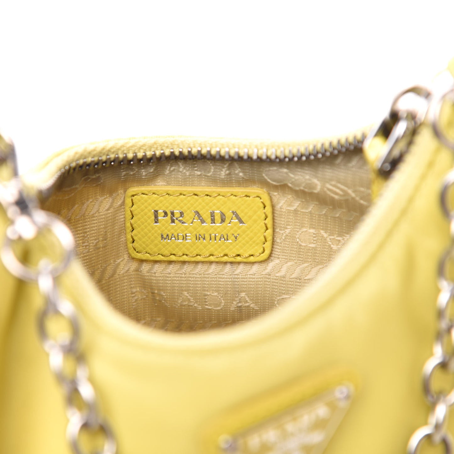 Tessuto Nylon Saffiano Mini Re-Edition 2000 Shoulder Bag Ananas