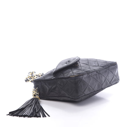 Chanel Lambskin Quilted Flap Tassel Camera Case Black 4 of 18