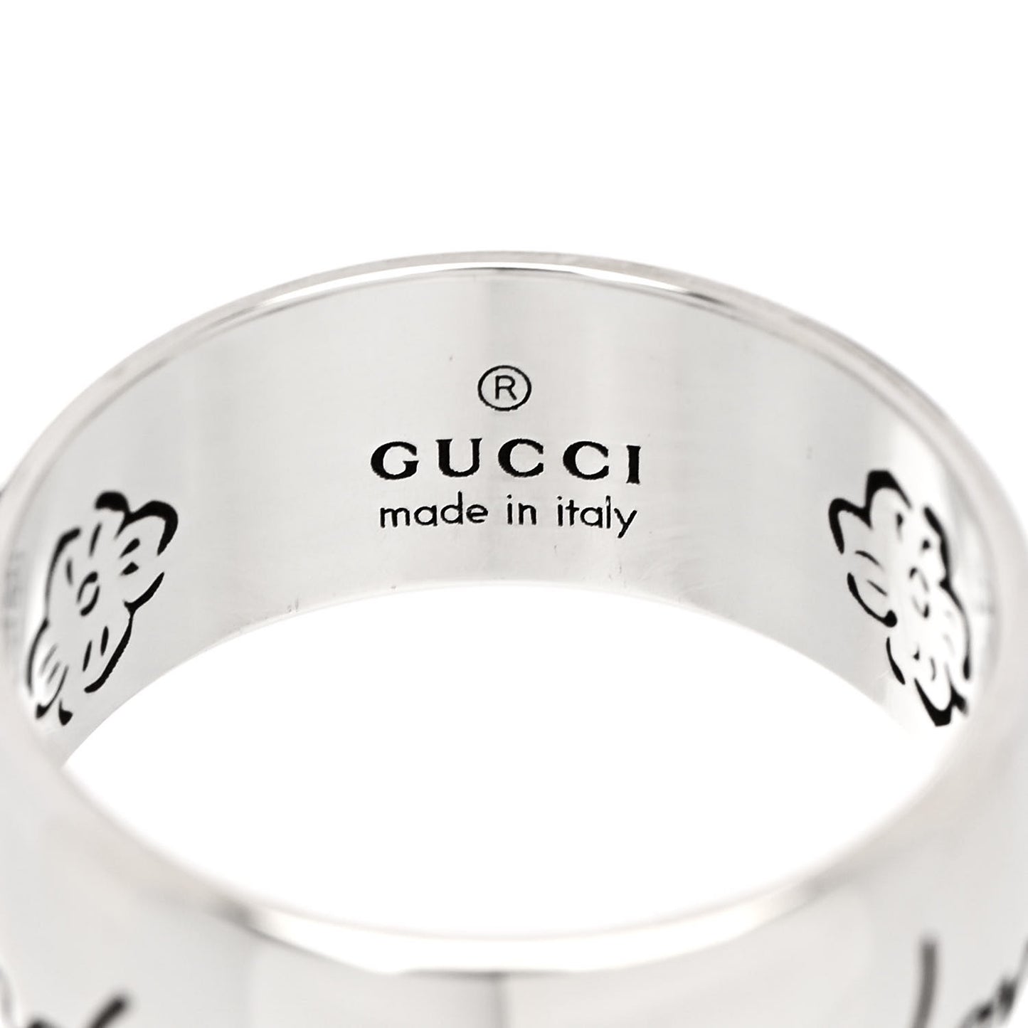 Sterling Silver Wide Blind for Love Band Ring 60 9