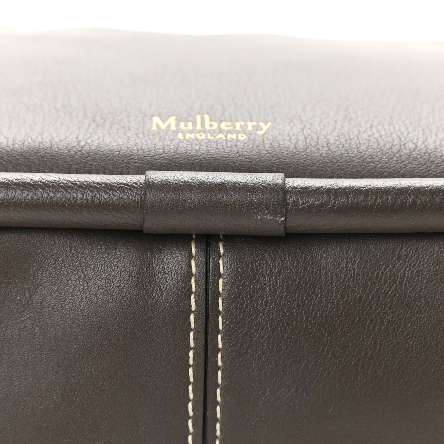 Small Classic Grain Calfskin Small Leighton Dark Grey